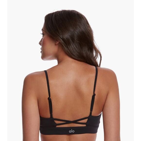 Alo Yoga Interlace Yoga Sports Bra in Dark Gray Size XS XSmall - Picture 8 of 8